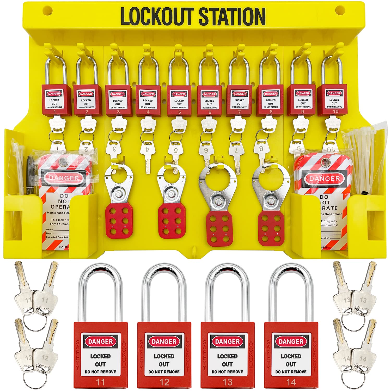 Pad Lock Station with 5 Locks for Industrial Safety in Dammam, Saudi Arabia